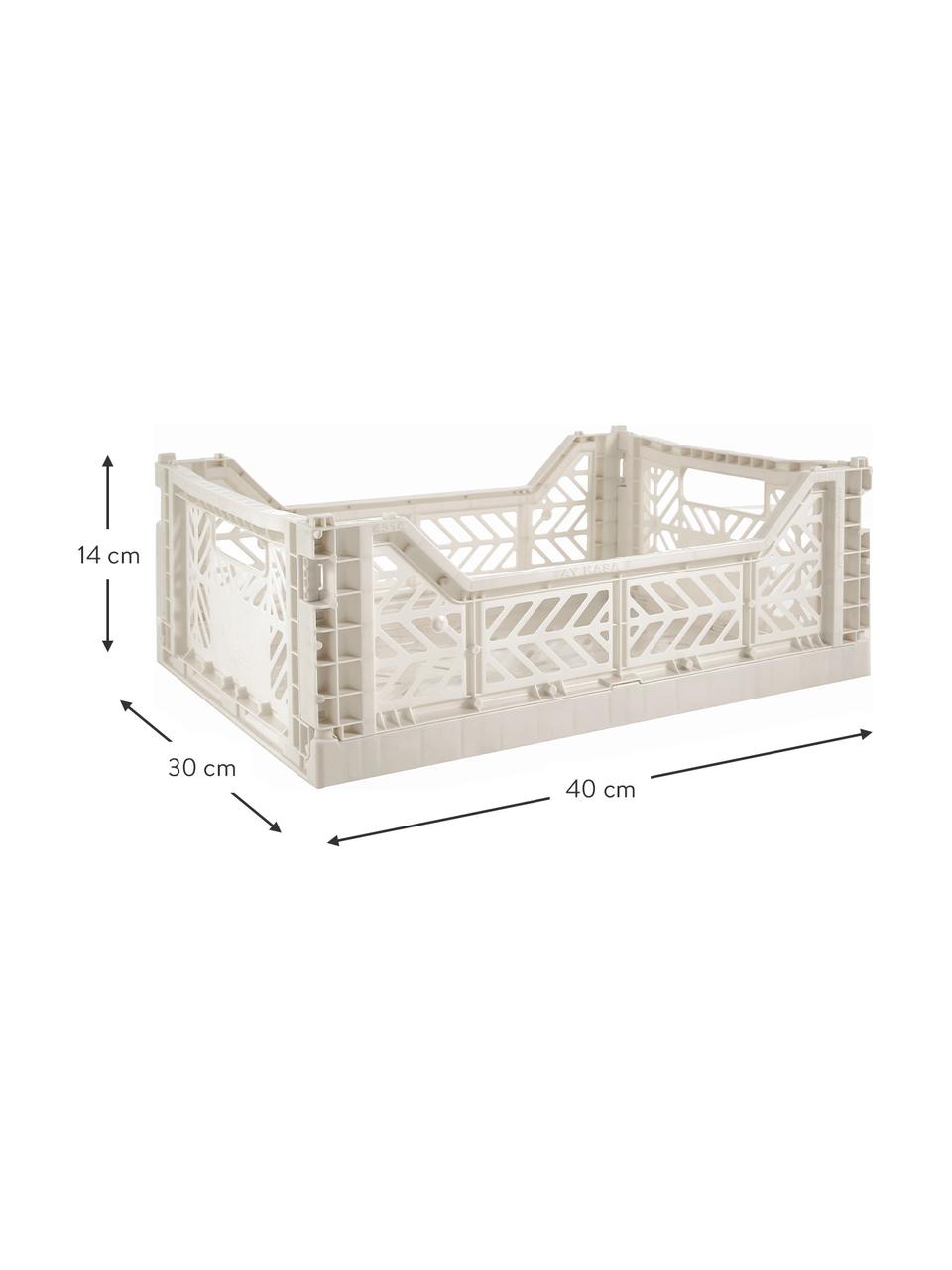 Boîte de rangement pliable Coconut Milk, Plastique, Blanc cassé, larg. 40 x haut. 14 cm