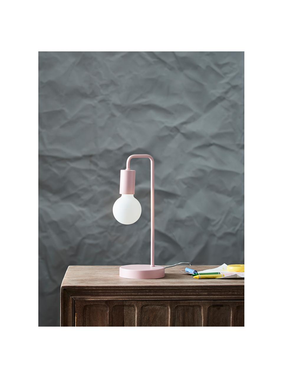Tafellamp Cascais, Lampenkap: gecoat metaal, Roze, Ø 14 x H 35 cm