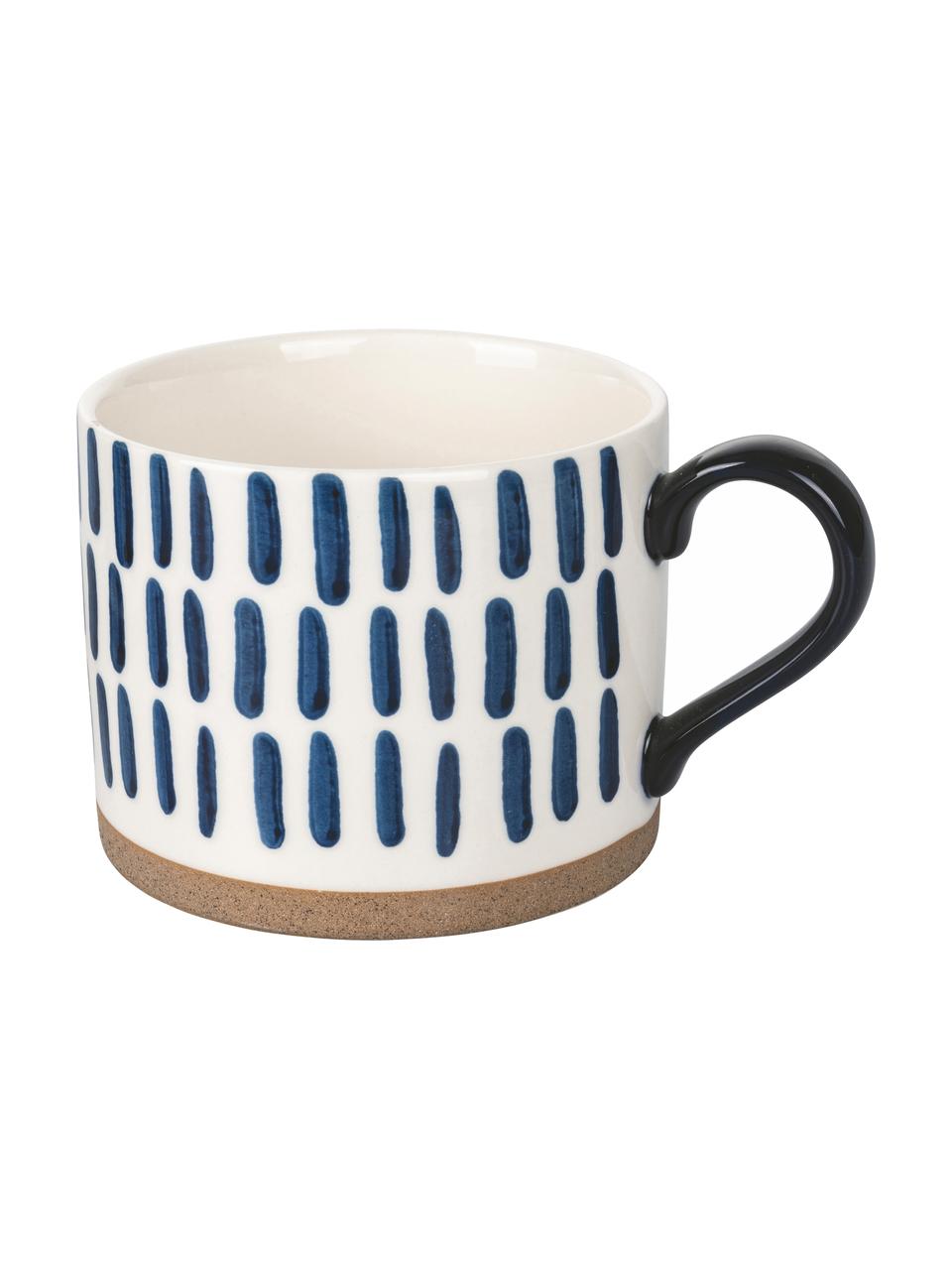 Mokken Masai, set van 2, Beenderporselein (porselein)
Fine Bone China is een zacht porselein, dat zich vooral onderscheidt door zijn briljante, doorschijnende glans., Blauw, wit, patroon, Ø 8 x H 8 cm, 400 ml