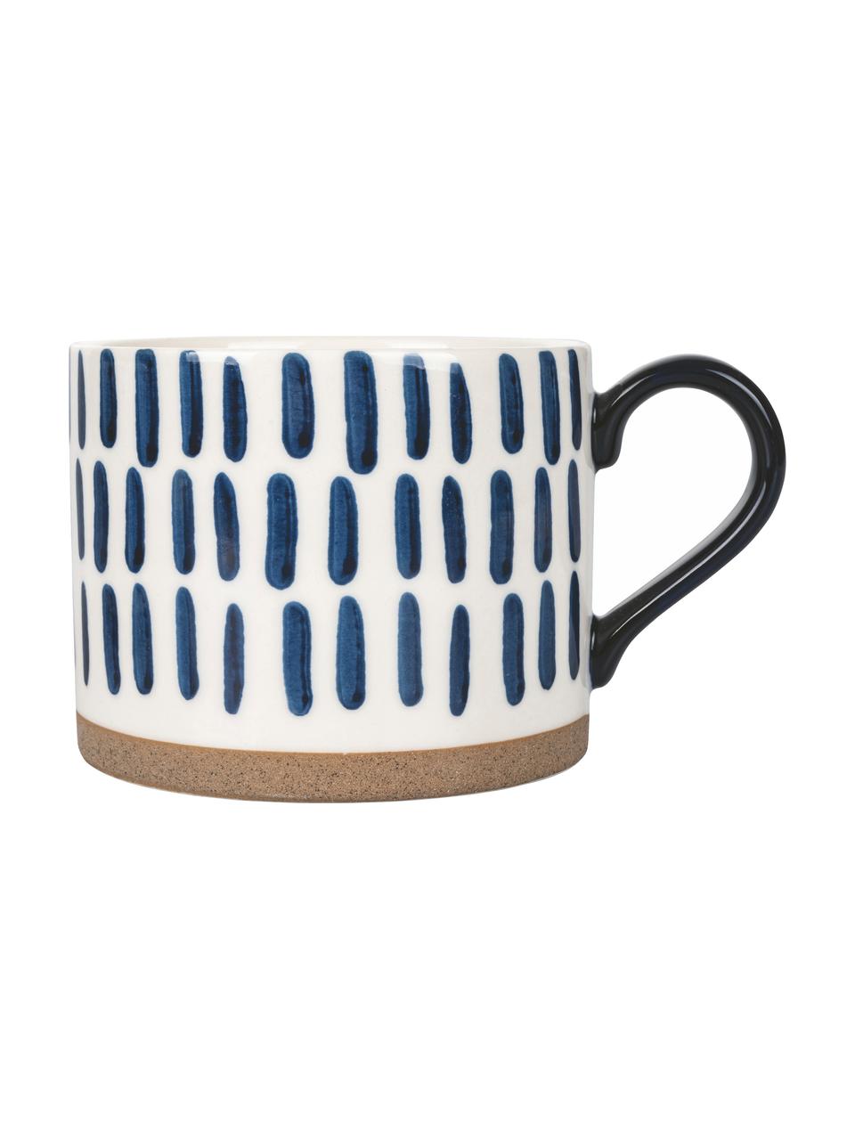 Mokken Masai, set van 2, Beenderporselein (porselein)
Fine Bone China is een zacht porselein, dat zich vooral onderscheidt door zijn briljante, doorschijnende glans., Blauw, wit, patroon, Ø 8 x H 8 cm, 400 ml