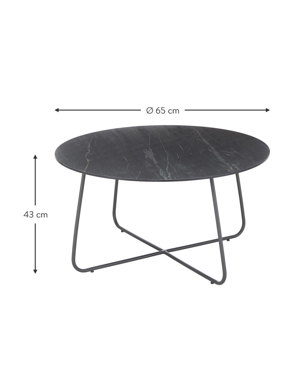 Zahradní konferenční stolek Taverny, Tmavě šedá, Ø 65 cm, V 43 cm