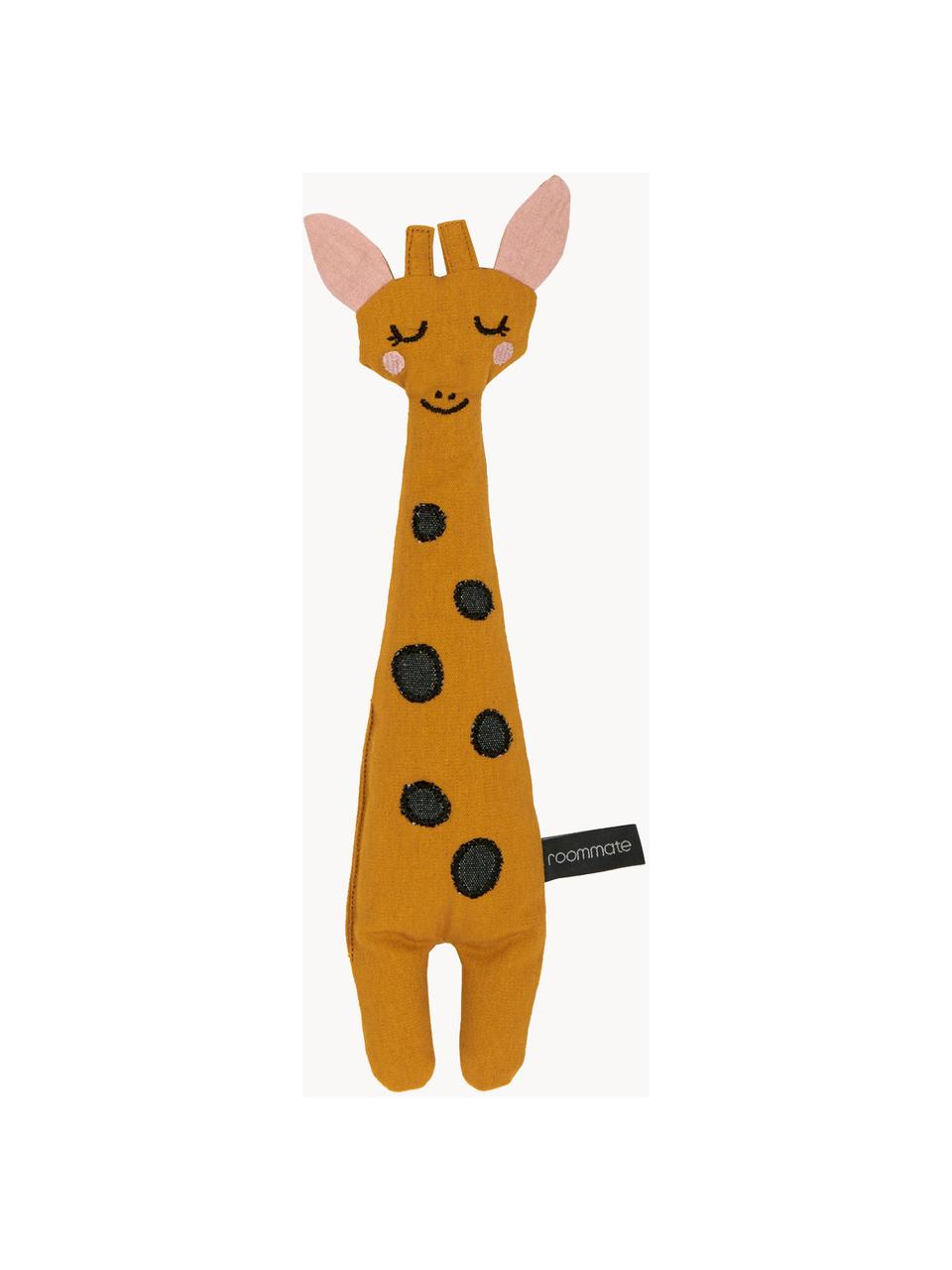 Kuscheltier Giraffe aus Baumwolle, Bezug: 100 % Baumwolle, Hellbraun, B 8 x H 30 cm