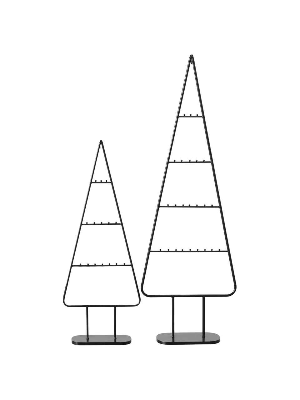 Großes Deko-Baum Theo in Schwarz H 111 cm, Metall, pulverbeschichtet, Schwarz, B 42 x H 111 cm