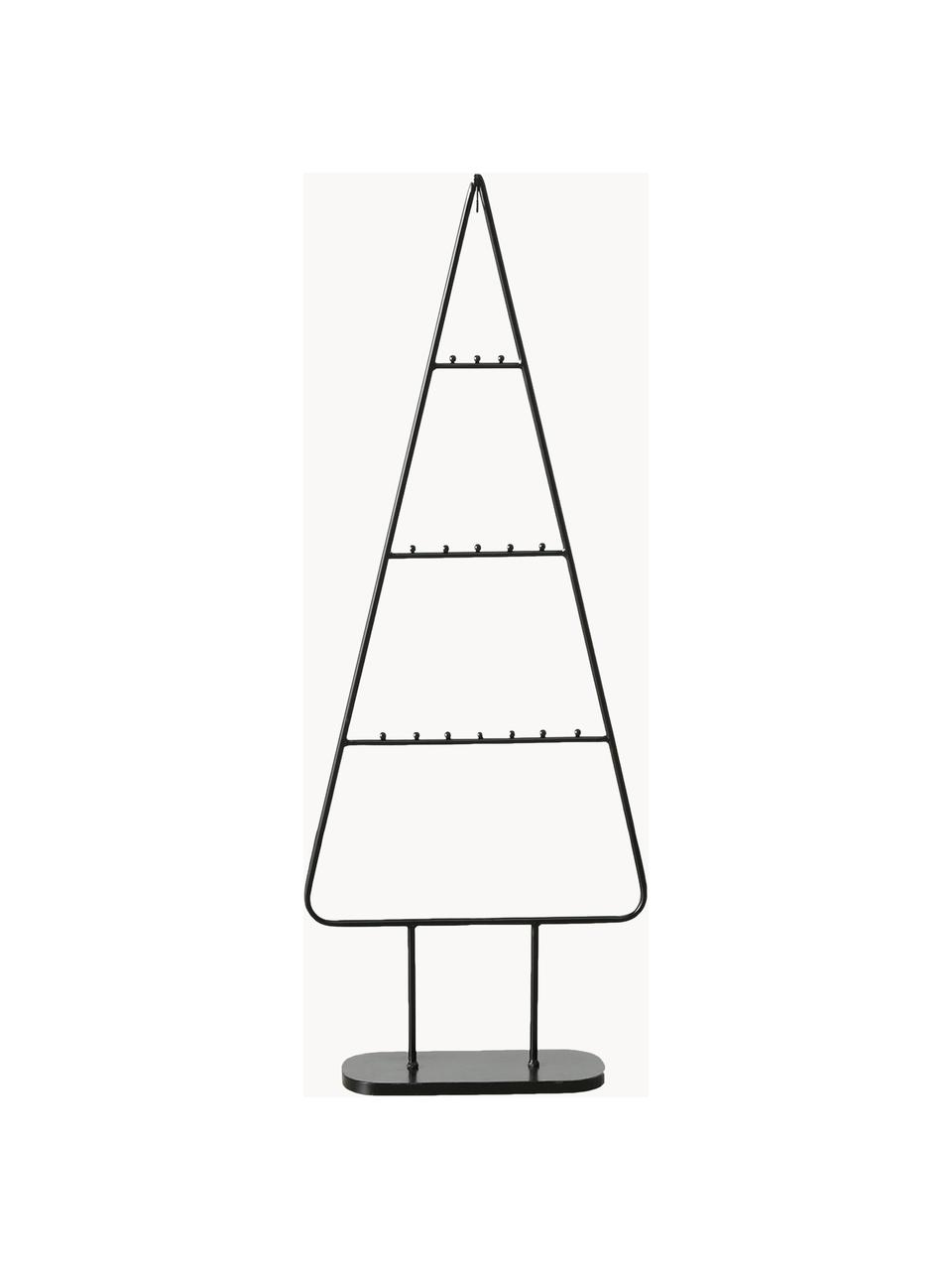 Grand sapin de Noël décoratif Theo, haut. 111 cm, Métal, revêtement par poudre, Noir, larg. 42 x haut. 111 cm