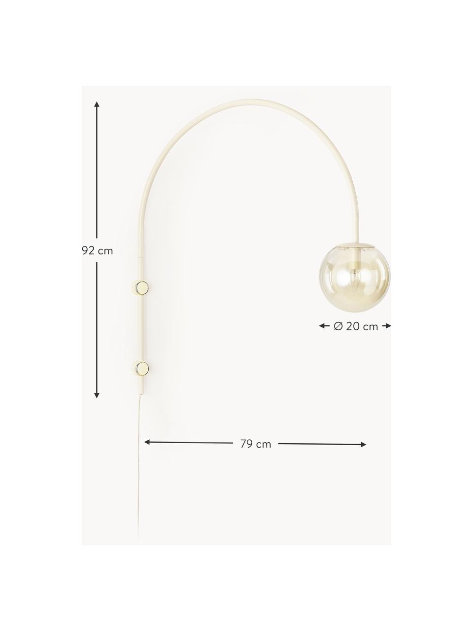 Applique formant un arc Cora, Champagne, beige, Ø 20 x haut. 92 cm