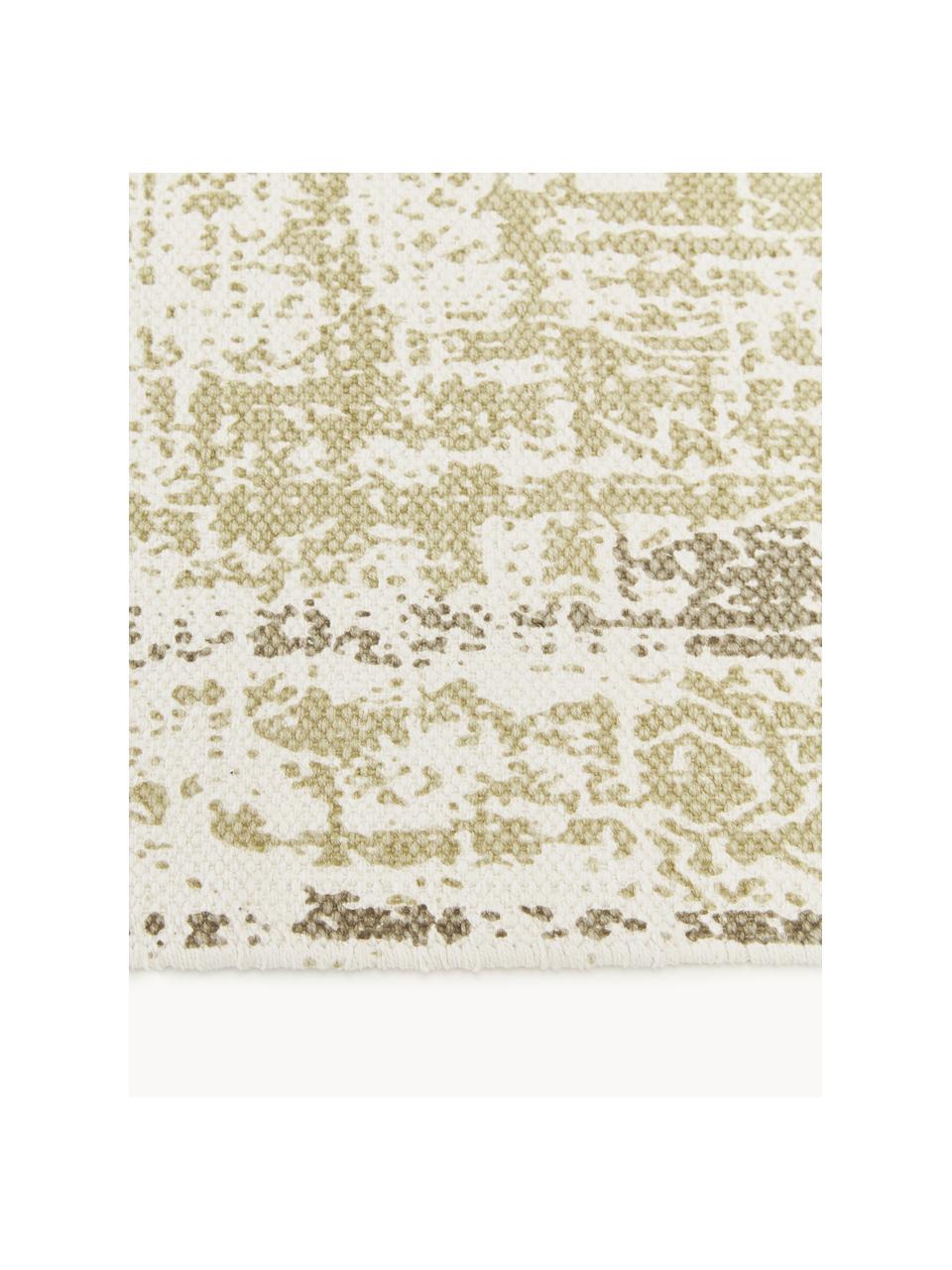 Alfombra corredor artesanal de algodón Jasmine, Beige, An 80 x L 250 cm