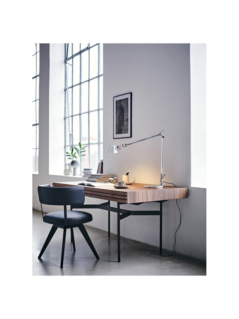 Grosse verstellbare Schreibtischlampe Tolomeo, Silberfarben, B 78 x H 65 - 129 cm