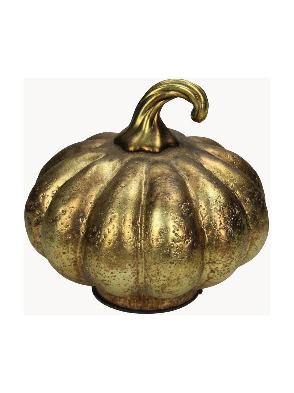 Dekoracja ze szkła Pumpkin, Szkło, Odcienie złotego, matowy, Ø 14 x W 12 cm