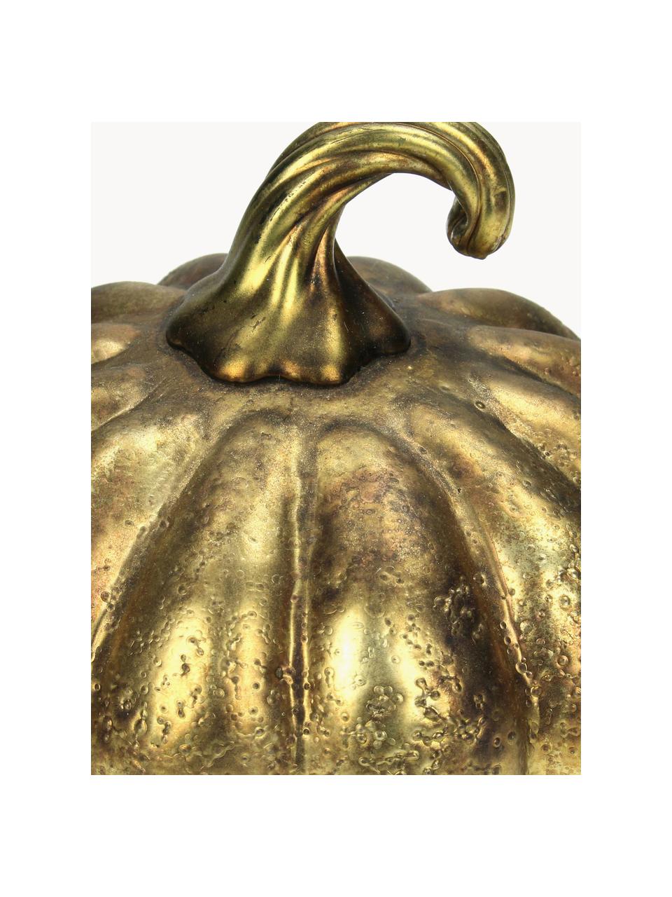 Dekoracja ze szkła Pumpkin, Szkło, Odcienie złotego, matowy, Ø 14 x W 12 cm