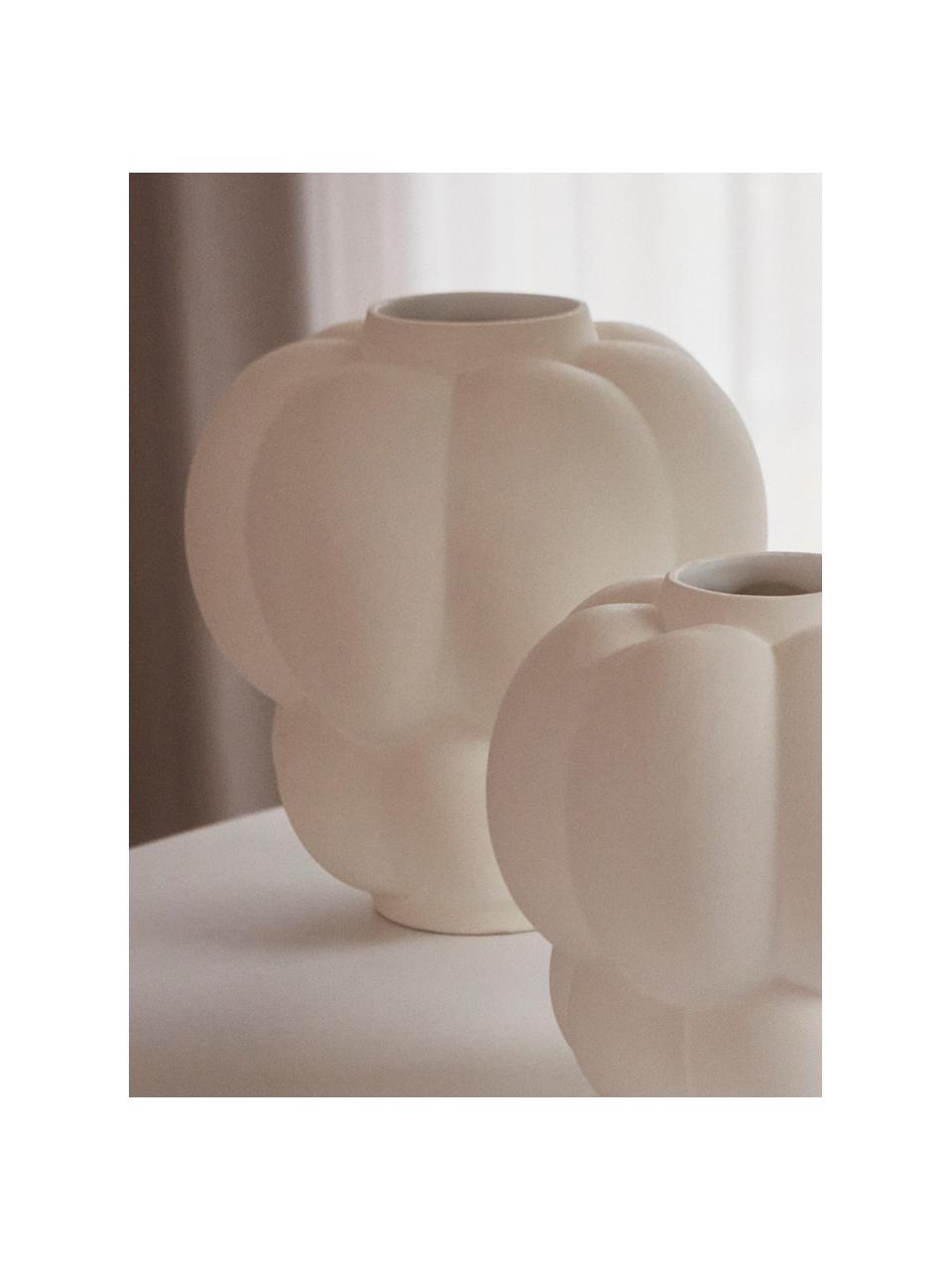 Keramická váza Uva, V 35 cm, Keramika, Tlumeně bílá, Ø 32 cm, V 35 cm