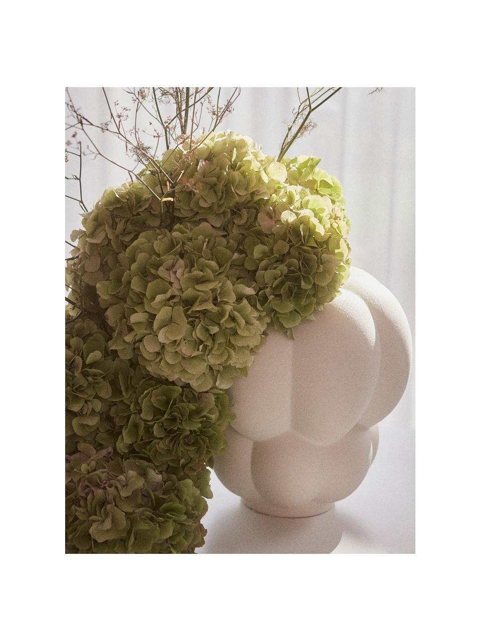 Keramická váza Uva, V 35 cm, Keramika, Tlumeně bílá, Ø 32 cm, V 35 cm