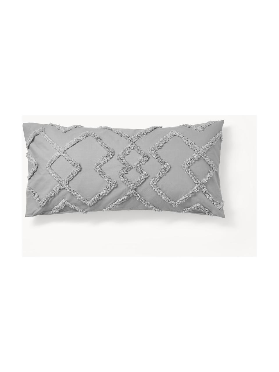 Fundas de almohada de percal Faith, 2 uds, Gris, 40 x 80 cm