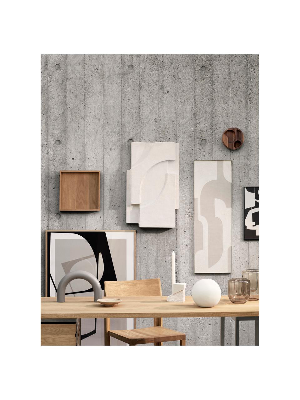 Ručne vyrobená maľba na plátne Relief, Lomená biela, béžová, Š 30 x V 90 cm