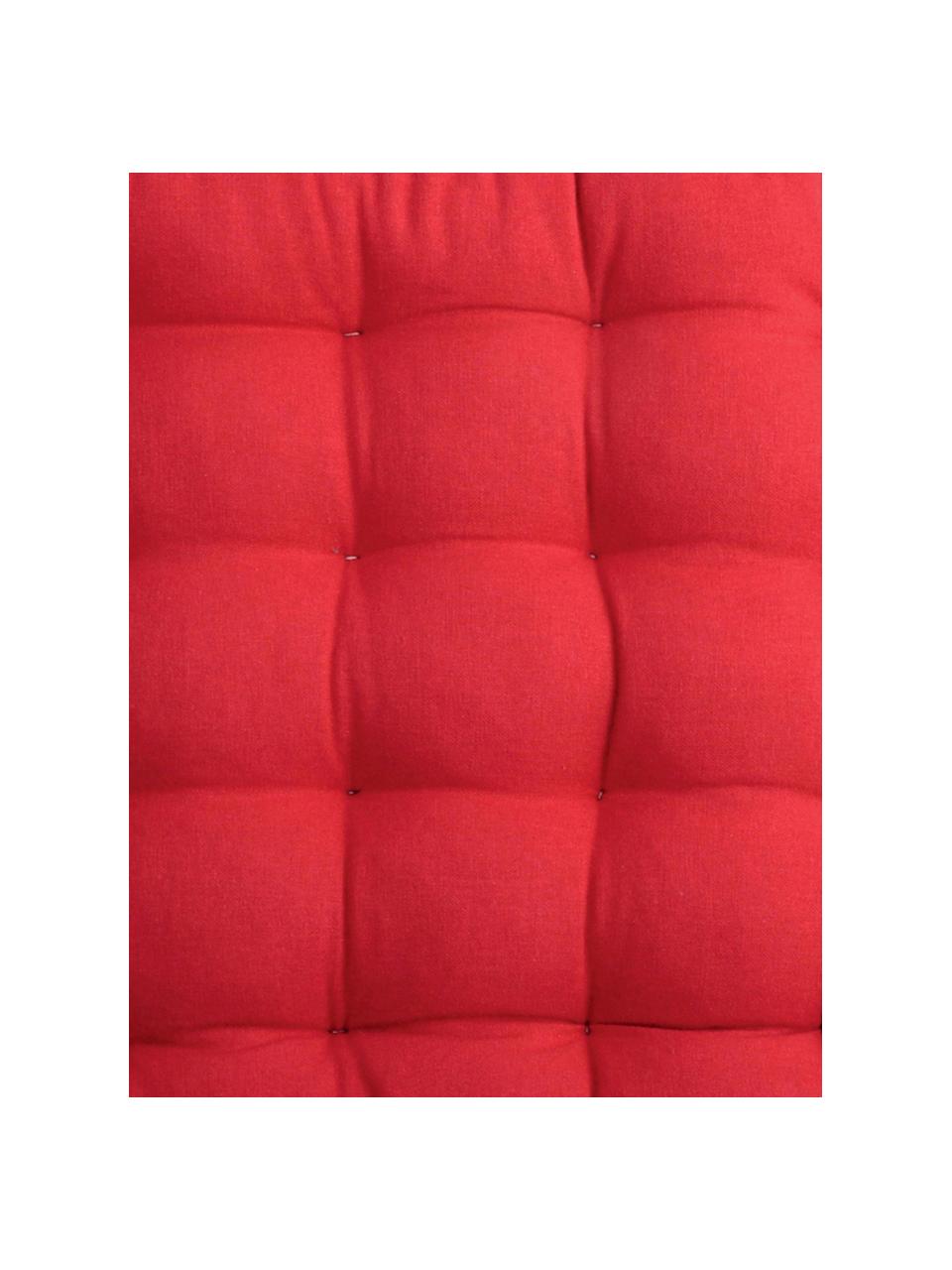 Cojines de asiento Duo, 2 uds., caras distintas, Rojo, beige, An 35 x L 35 cm