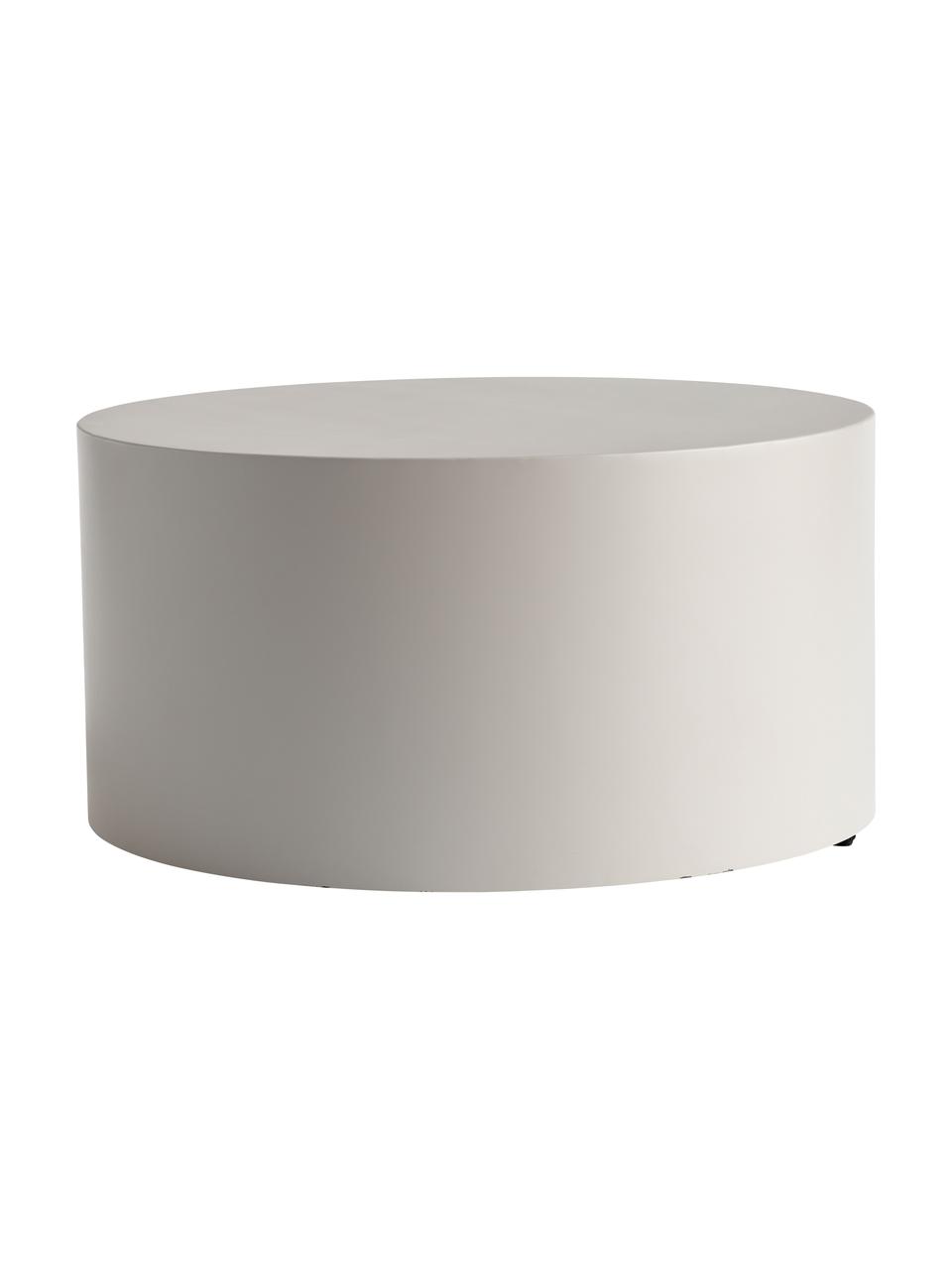 Ronde metalen salontafel Metdrum in lichtgrijs, Metaal, Lichtgrijs, Ø 60 x H 30 cm