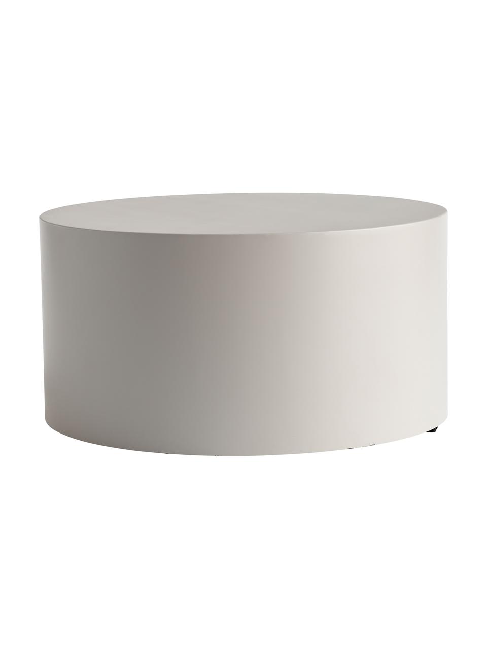 Tavolino rotondo da salotto in metallo grigio chiaro Metdrum, Metallo, Grigio chiaro, Ø 60 x Alt. 30 cm