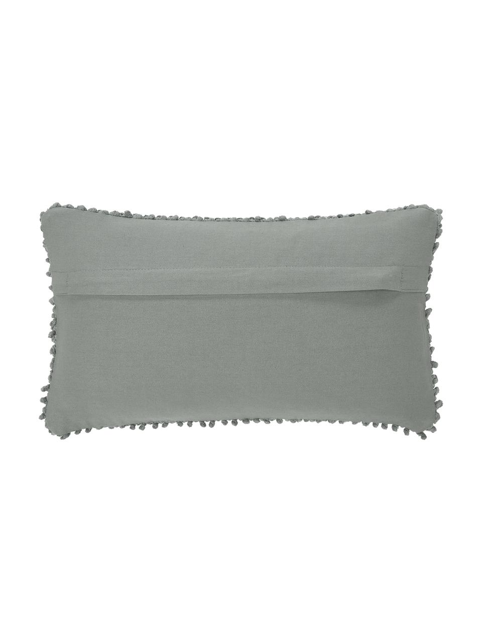 Housse de coussin rectangulaire vert sauge Indi, Vert sauge