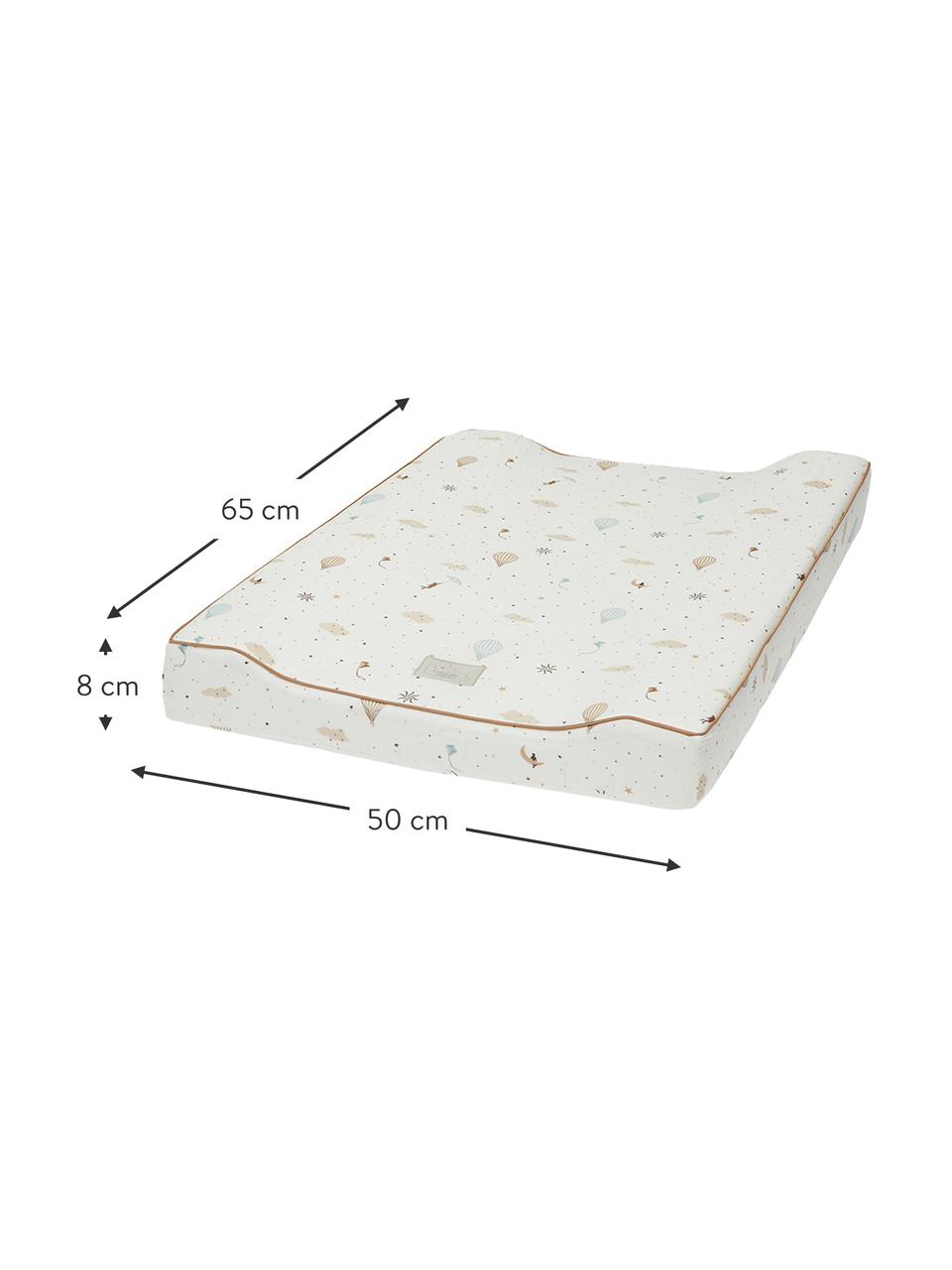 Aankleedkussen Dreamland van biokatoen, Crèmewit, beige, bruin, patroon, B 50 x L 65 cm