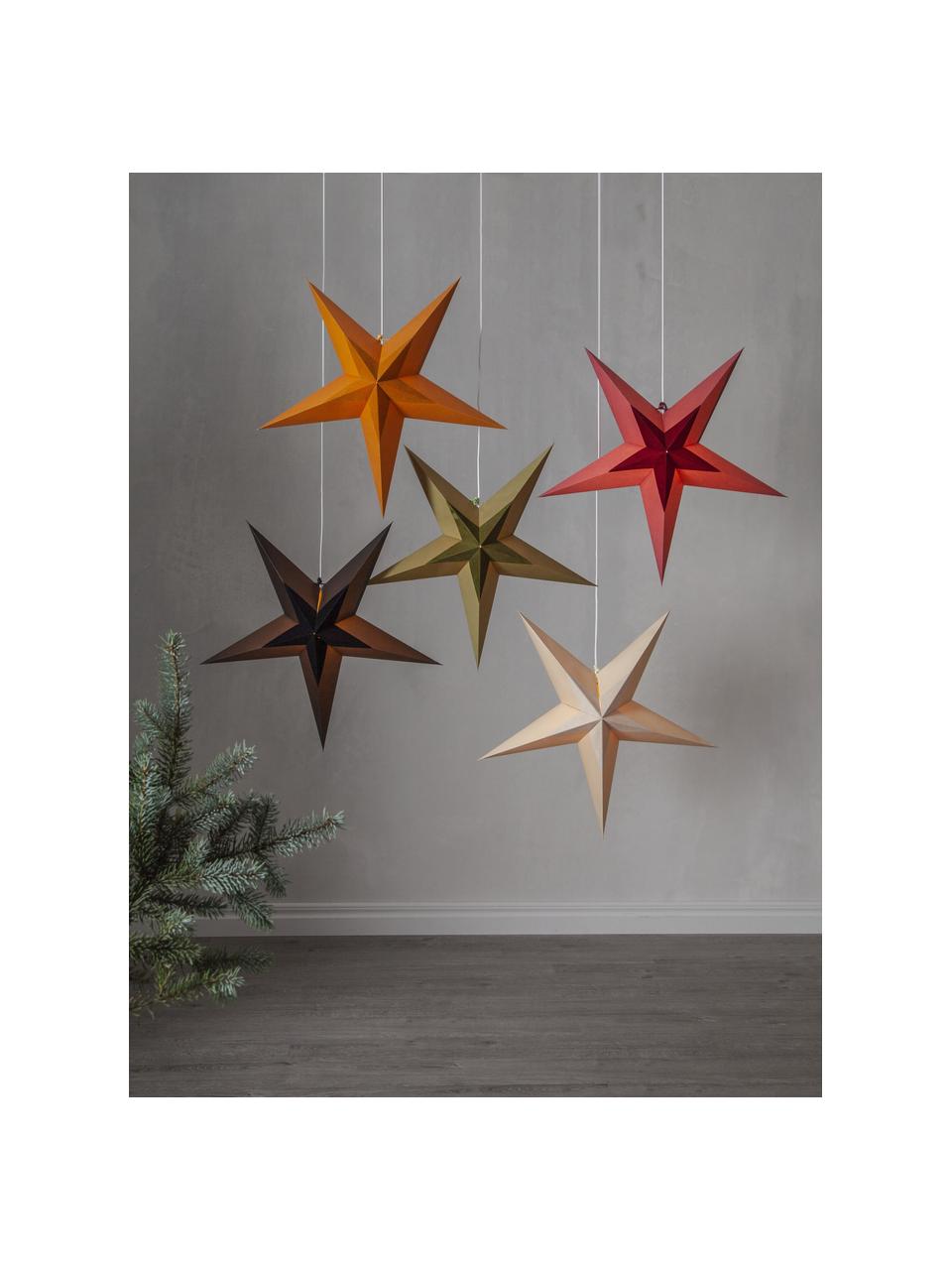 Decoratieve sterren Diva van papier, Papier, Zwart, Ø 60 x H 60 cm