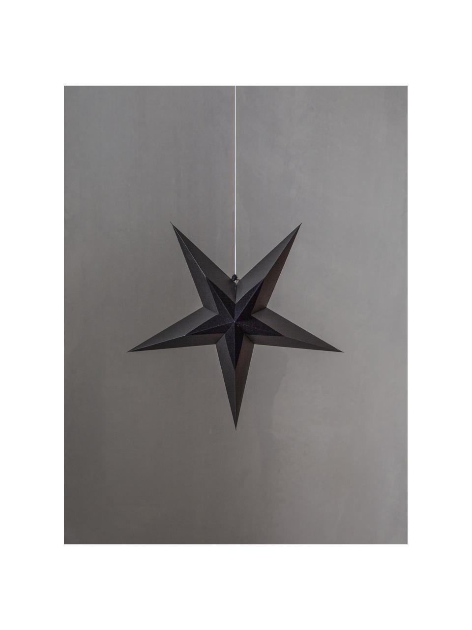 Dekoračná hviezda z papieru Diva, Papier, Čierna, Ø 60 x V 60 cm