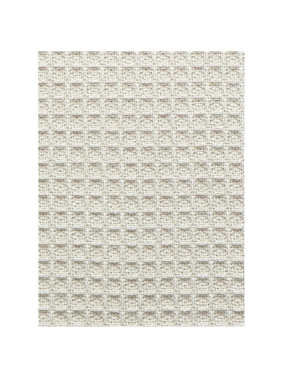 Jeté de canapé multifonction Amazonas, 80 % coton, 20 % autres fibres, Couleur crème, larg. 230 x long. 260 cm