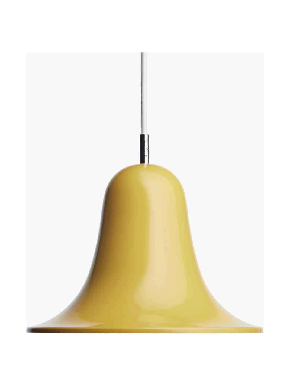 Lámpara de techo pequeña Pantop, Pantalla: metal recubierto, Cable: cubierto en tela, Amarillo mostaza, Ø 23 x Al 17 cm