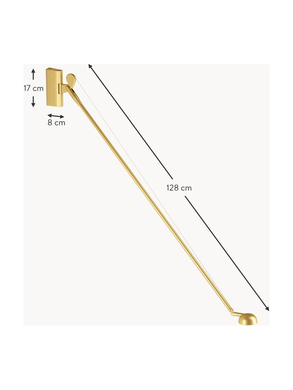 Applique a LED con luce regolabile Opuntia, Alluminio rivestito, Dorato, Larg. 128 x Alt. 17 cm