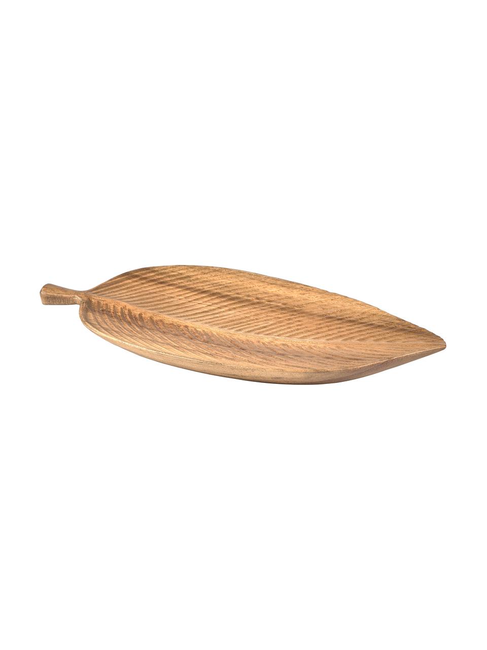 Servírovací talíř z akátového dřeva ve tvaru listu Disha, různé velikosti, Akácie