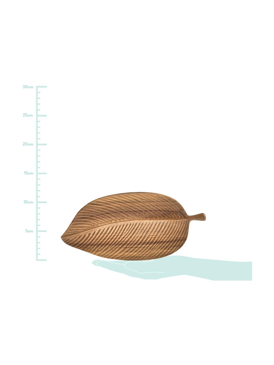 Servírovací talíř z akátového dřeva ve tvaru listu Disha, různé velikosti, Akácie
