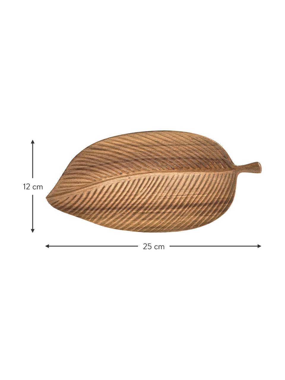 Servírovací tanier v tvare listu z akáciového dreva Disha, rôzne veľkosti, Akáciové drevo