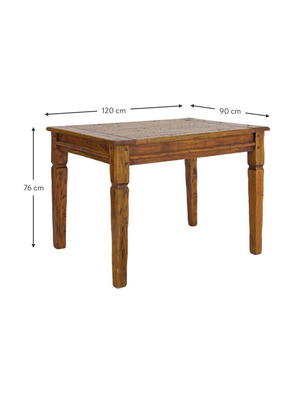 Tavolo allungabile in legno di acacia Chateux, Legno di acacia, Legno di acacia, Larg. 120 a 200 x Prof. 90 cm