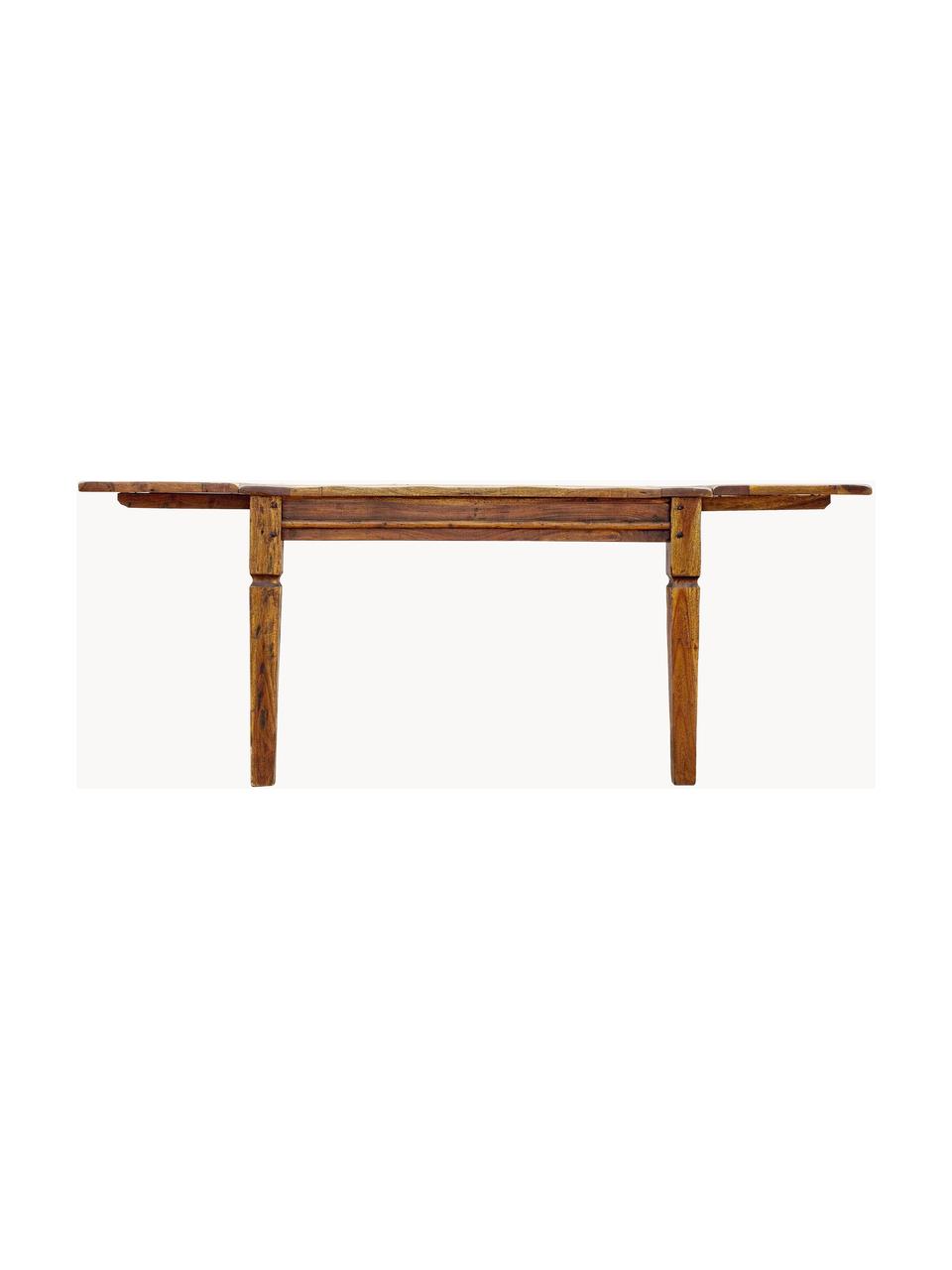 Table extensible en bois d'acacia Chateux, Bois d'acacia, Bois d'acacia, larg. 120 - 200 x prof. 90 cm