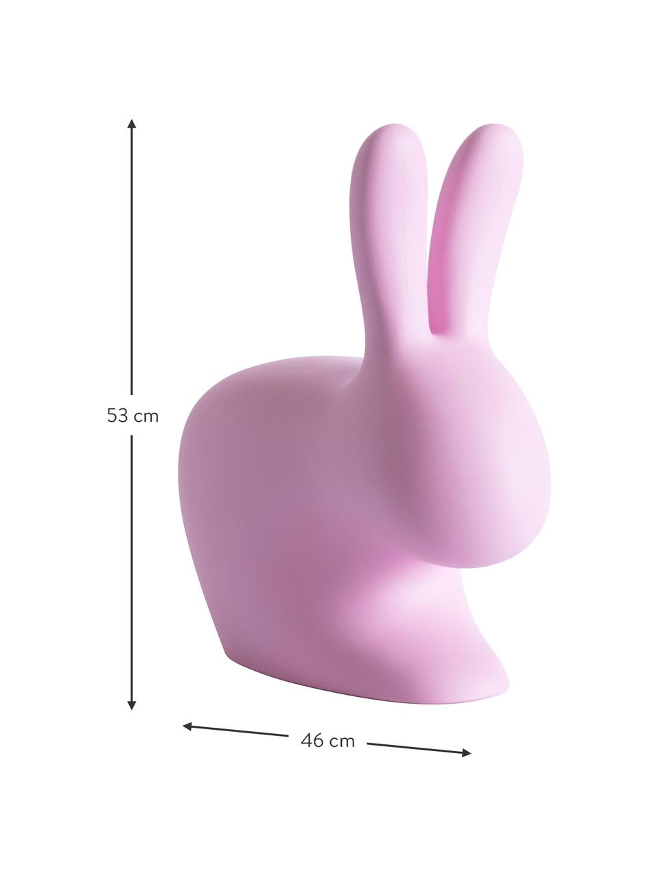 Taburete infantil Rabbit, Plástico (polietileno), Rosa, An 46 x Al 53 cm