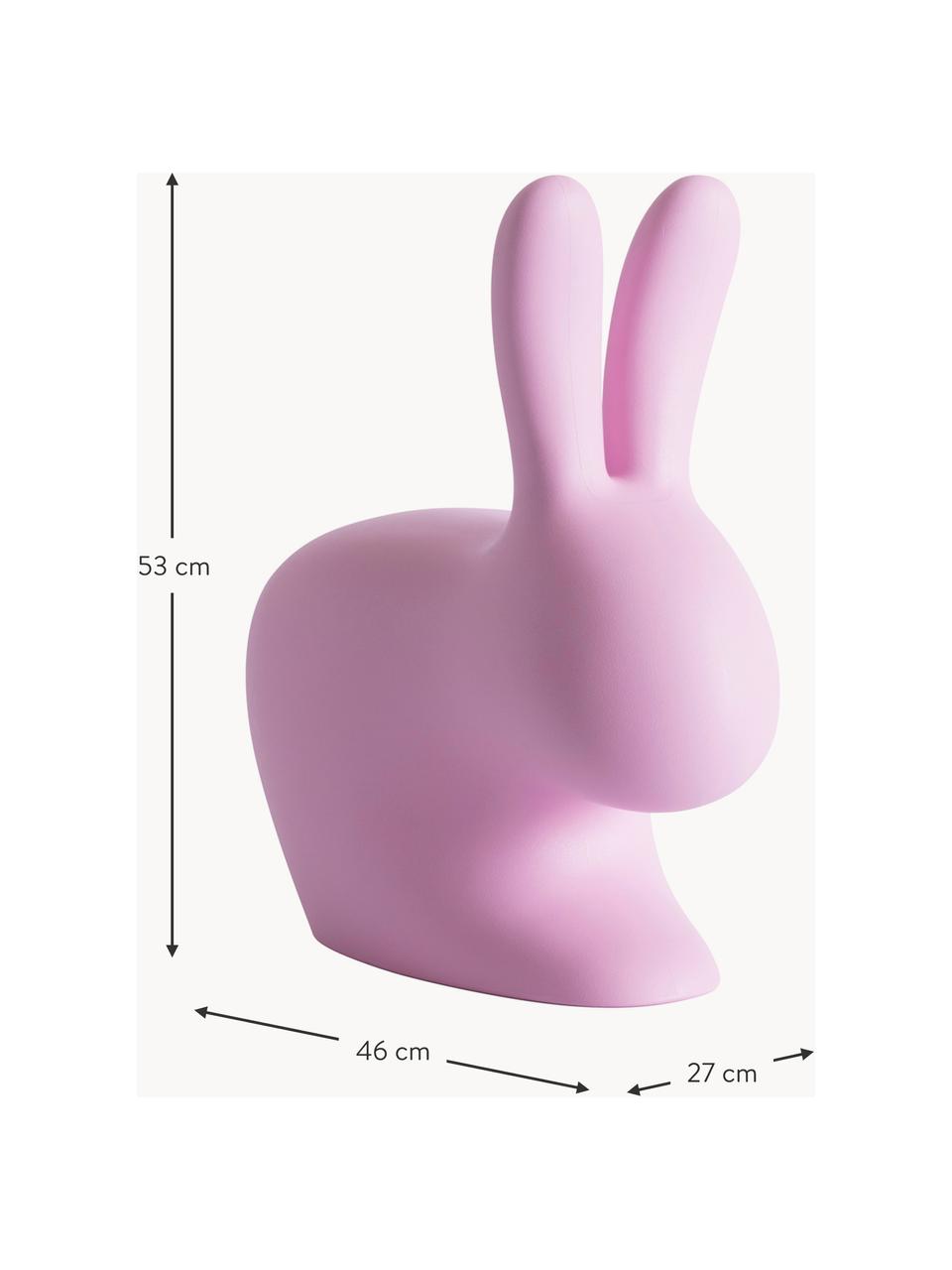 Detská taburetka Rabbit, Plast (polyetylén), Ružová, Š 46 x V 53 cm