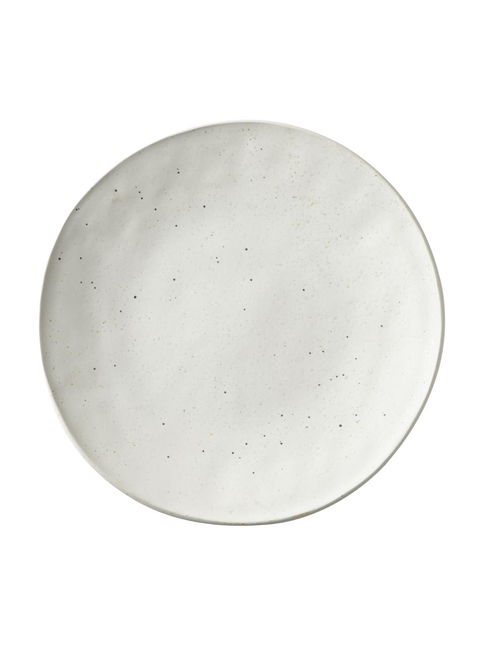 Speiseteller Marlee in Cremeweiß, 4 Stück, Steingut, Weiß, Ø 28 x H 3 cm