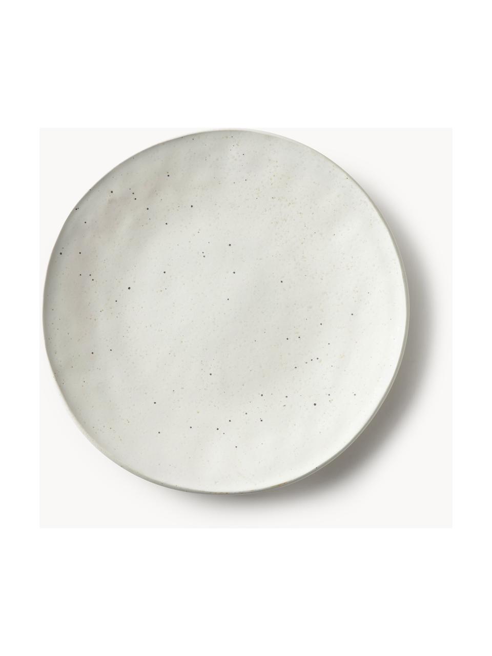 Assiettes plates Marlee, 4 pièces, Grès cérame, Blanc crème, Ø 28 x haut. 3 cm