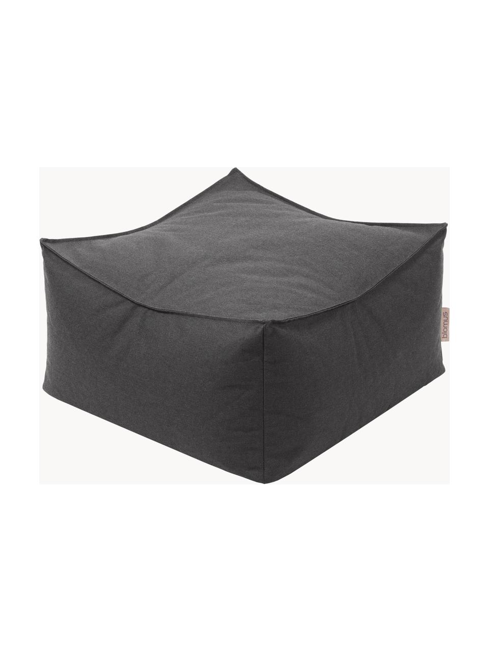 Outdoor-Pouf Stay, Bezug: 100 % Polyester, wetterfe, Webstoff Anthrazit, B 60 x H 33 cm