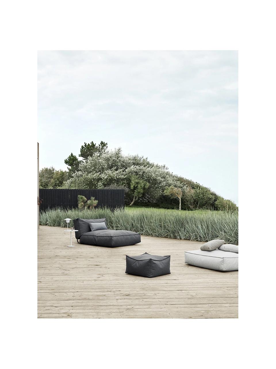 Outdoor-Pouf Stay, Bezug: 100 % Polyester, wetterfe, Webstoff Anthrazit, B 60 x H 33 cm