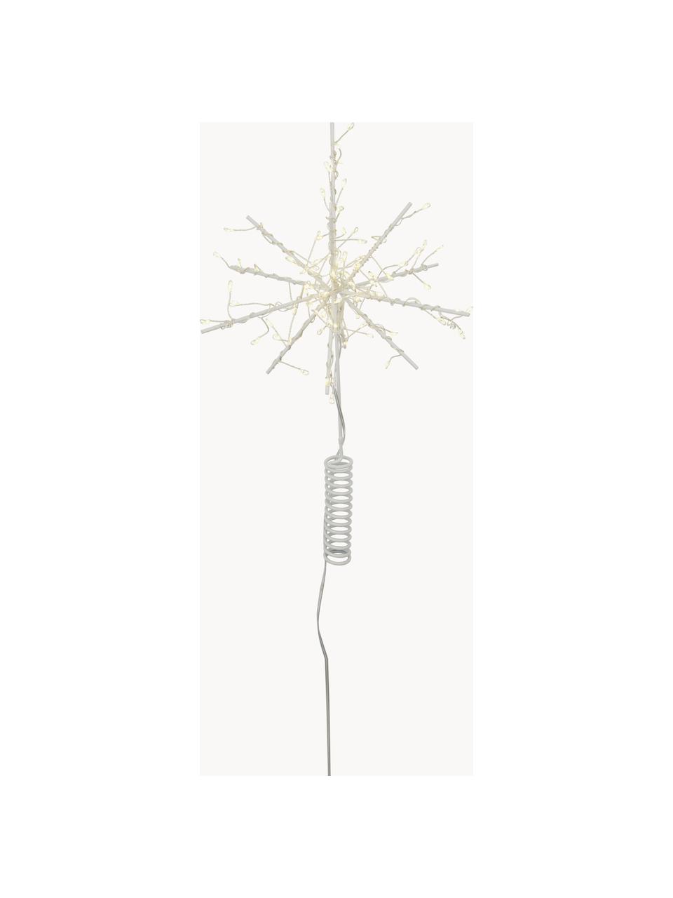 Puntale per albero a LED a batteria Glow, Struttura: metallo rivestito, Bianco, Larg. 24 x Alt. 34 cm