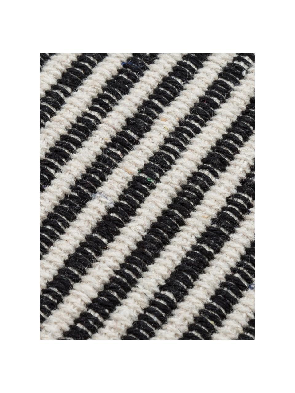 Tapis de couloir Homer, Blanc cassé, noir chiné