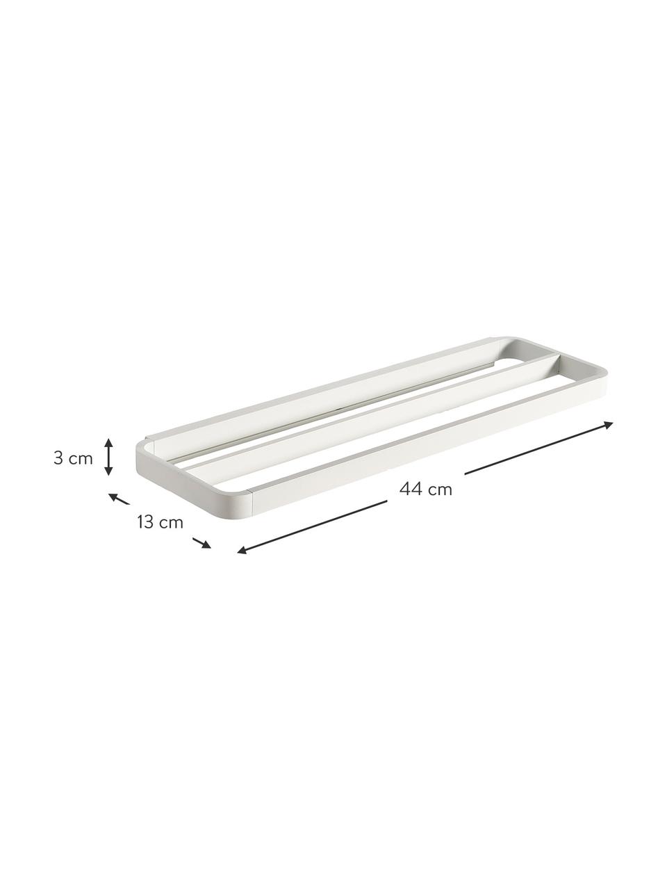 Handdoekenhouder Rim van metaal, Gecoat aluminium, Wit, B 44 x H 3 cm