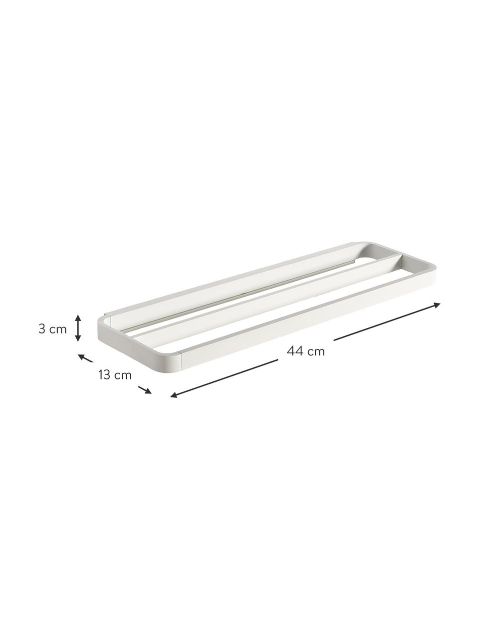 Porte-serviettes métal Rim, Aluminium, enduit, Blanc, larg. 44 x haut. 3 cm