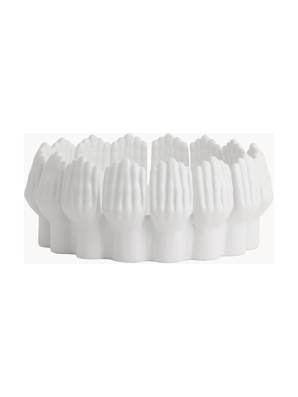 Cuenco decorativo grande de cerámica Anise, Cerámica, Blanco, Ø 30 x Al 12 cm