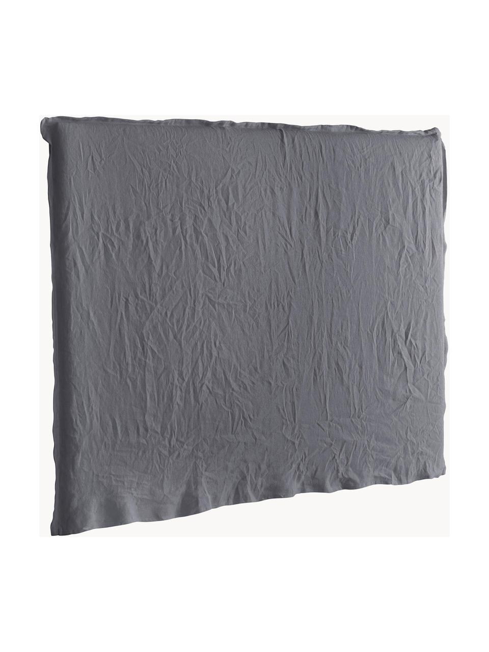 Cabecero de lino Palma, Tapizado: 100% lino, Lino gris oscuro, An 180 x Al 122 cm