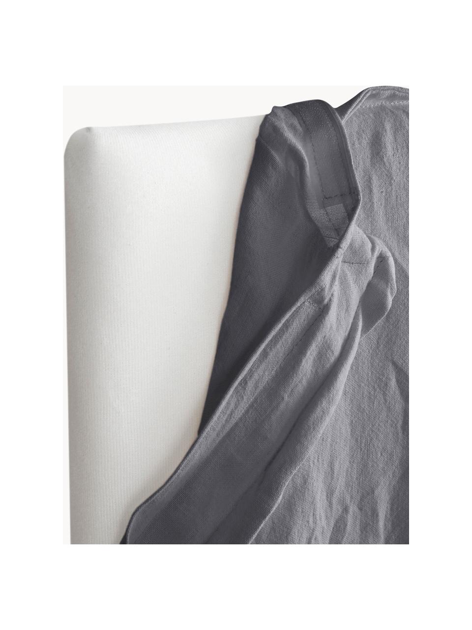 Tête de lit en lin Palma, Lin gris foncé, larg. 180 x haut. 122 cm