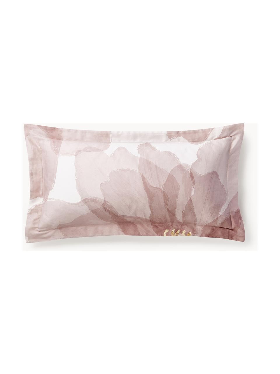 Povlak na polštář z bavlněného saténu Alyssa, Odstíny růžové, Š 40 cm, D 80 cm
