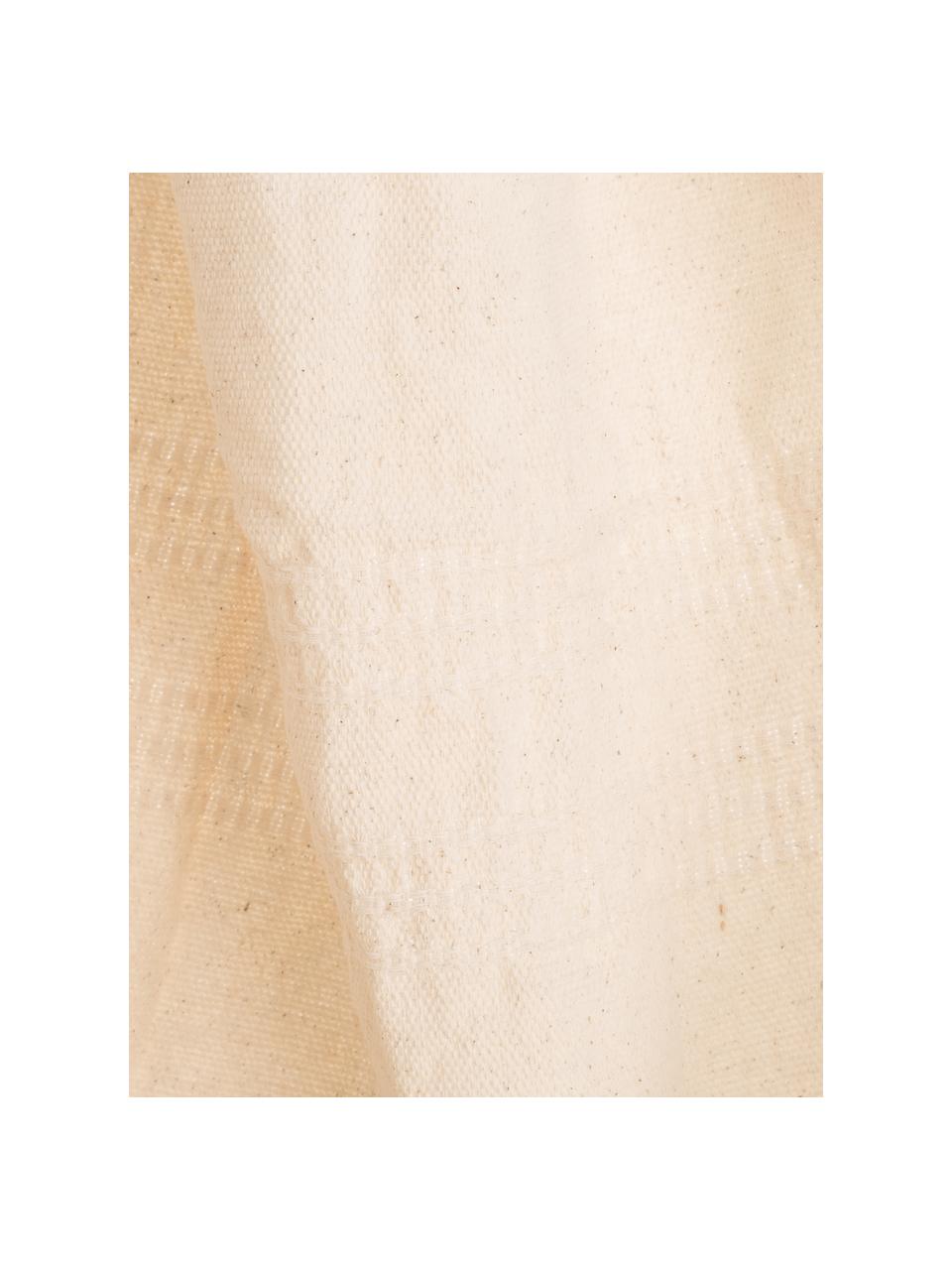 Silla colgante de algodón Brasil, Barra: madera de haya, Beige, L 160 x An 130 cm
