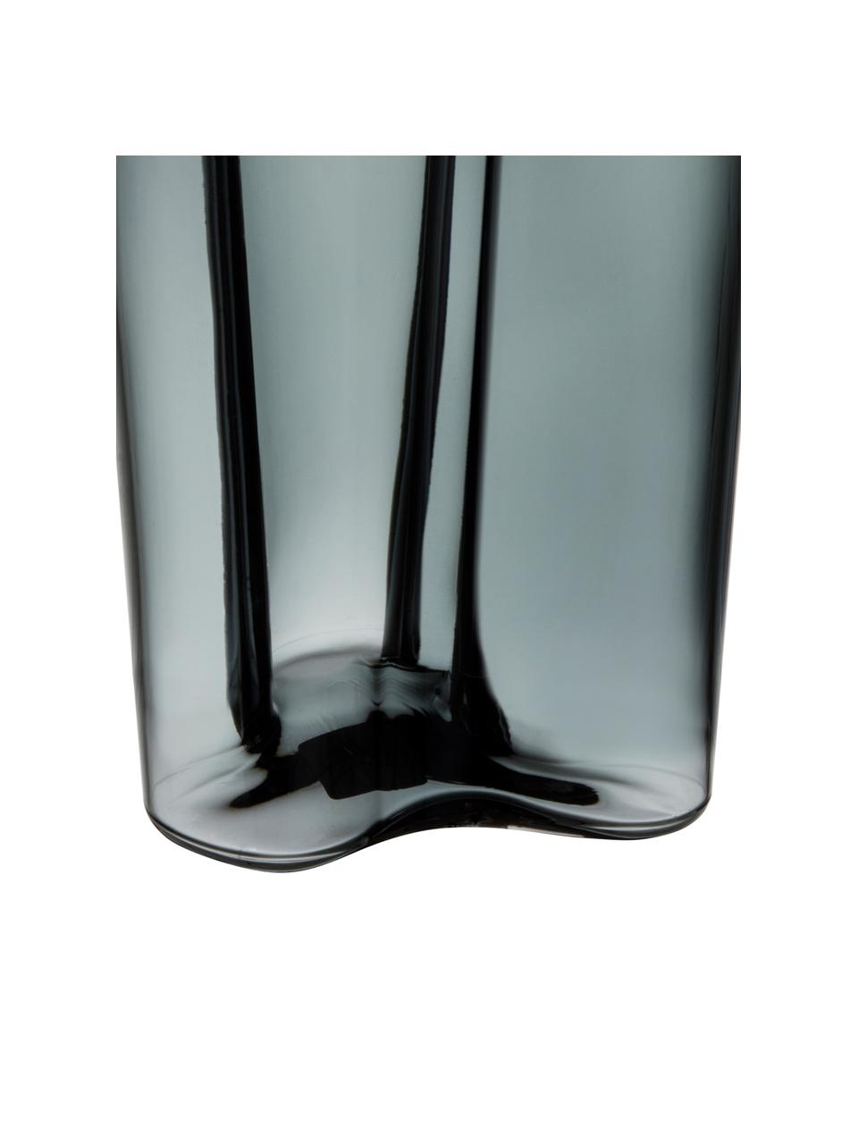 Design-Vase Alvar Aalto, Glas, Dunkelgrau, 17 x 25 cm