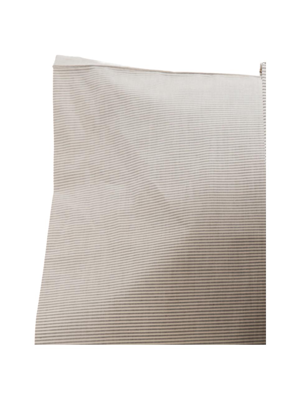 Parure copripiumino in percalle Stripes, Tessuto: percalle, Grigio, grigio chiaro, 200 x 260 cm + 2 federe + 1 lenzuolo con angoli