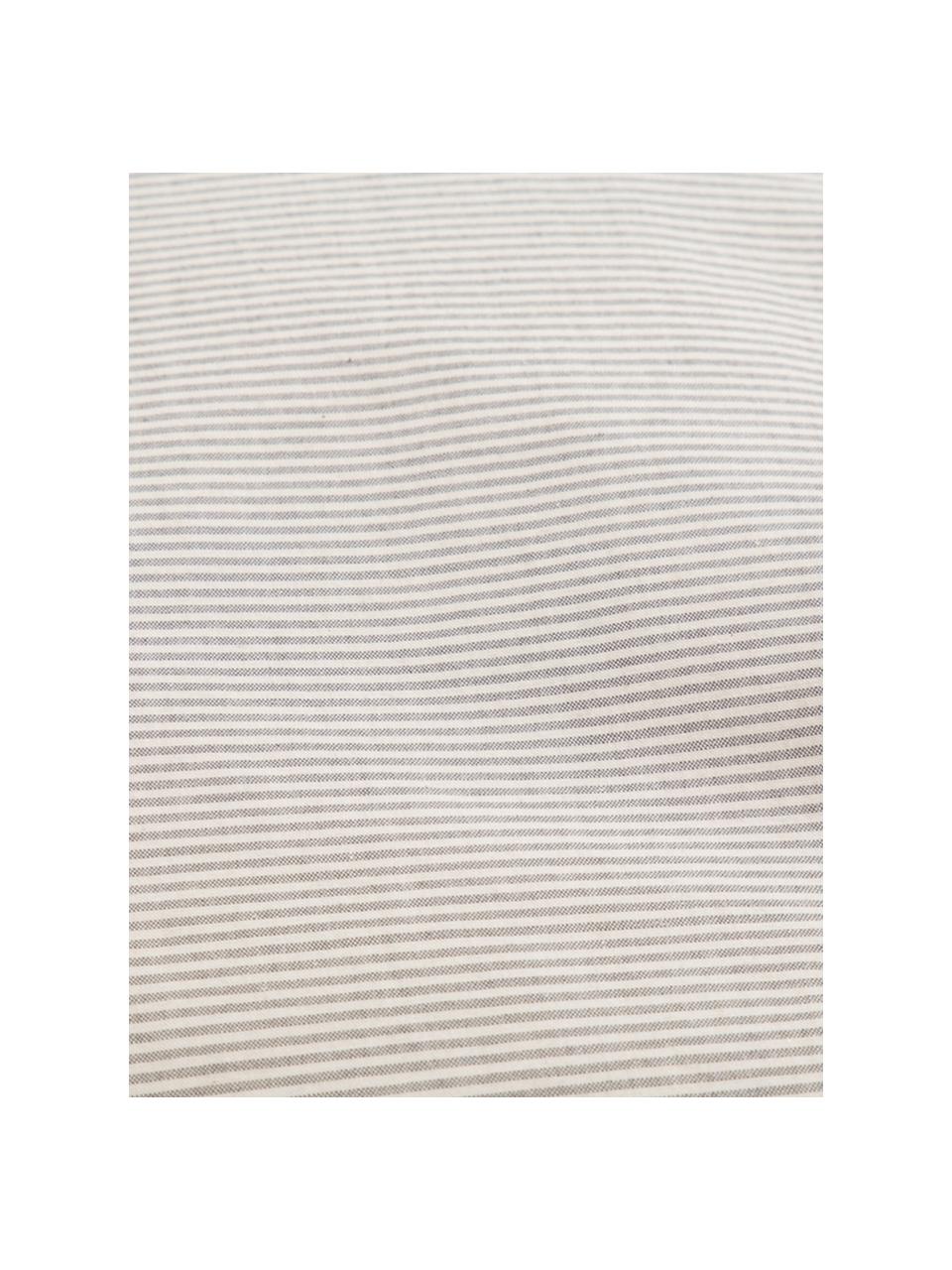 Parure copripiumino in percalle Stripes, Tessuto: percalle, Grigio, grigio chiaro, 200 x 260 cm + 2 federe + 1 lenzuolo con angoli
